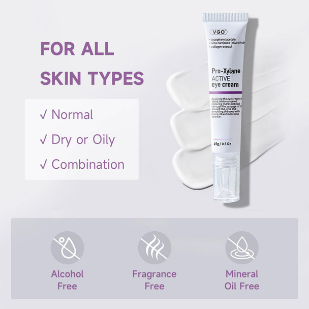 Vgo Eye Cream 2% ProXylane Eye Repair Cream For Dark Circles and 0.5 Oz 15G