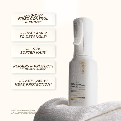 Gisou Honey Milk Active Repair LeaveIn Conditioner Mist Instantly Detangles Hydrates Controls 5.1 Fl. Oz