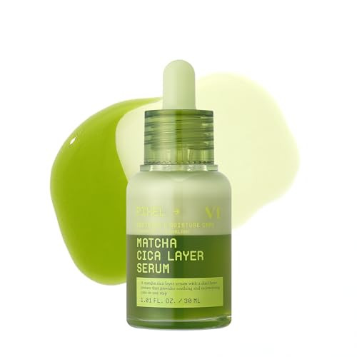 Vt Cosmetics Matcha Cica Layer Serum Hydrating Korean Facial Serum With Green Tea 1.01 Fl Oz