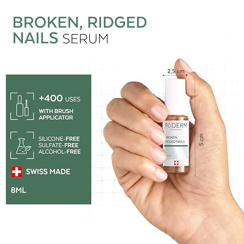 Poderm 100% Natural Nail Repair Revitalizes Damaged And Split Nails With Hydrating