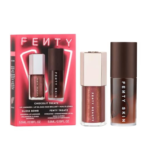 Fenty Beauty Chocolit Treatz Lip Luminizer + Lip Oil Duo .18 Fl Oz