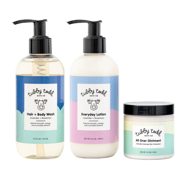 Tubby Todd 3Step Baby Bath And Skincare Routine The Regulars Bundle Baby Shampoo 8.5 Oz