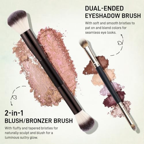 Ucanbe Full Size Baked Makeup Palette Set Include Blush Bronzer 8 Eyeshadows