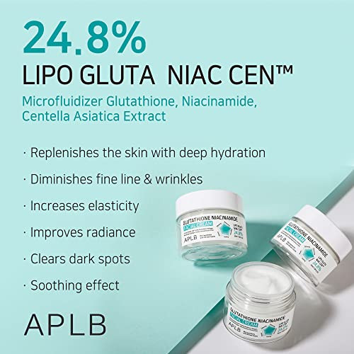 Aplb Glutathione Niacinamide Facial Cream Lipo Gluta Niac Cen 24.8% /Korean Skincare 1.86 Fl.Oz
