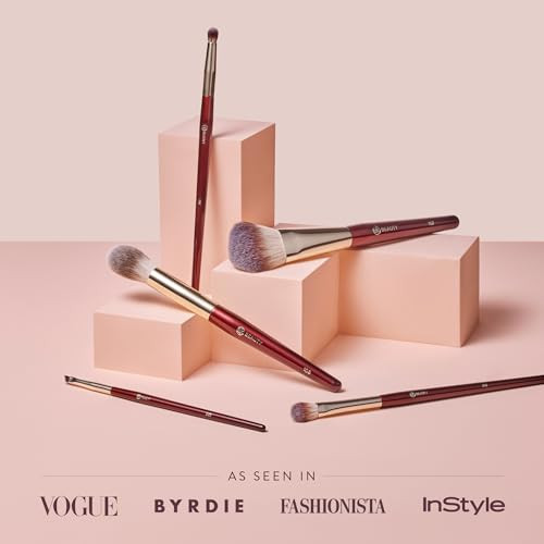 Bk Beauty Precision Brush Collection Professional Makeup Brush Set For Bronzer Blush Contour 5Pc