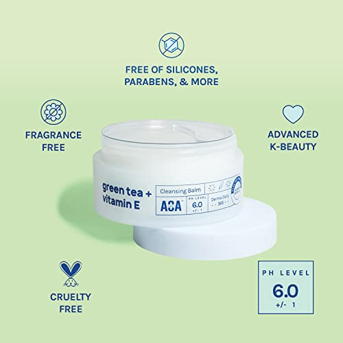 Aoa Studio Green Tea and Vitamin E Cleansing Balm Waterproof Makeup Remover Oil 3.38 Fl Oz