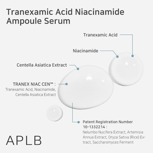 Aplb Tranexamic Acid Niacinamide Ampoule Serum Tranex Niac Cen 34.8% /Korean Skincare Ation 1.35 Fl.Oz