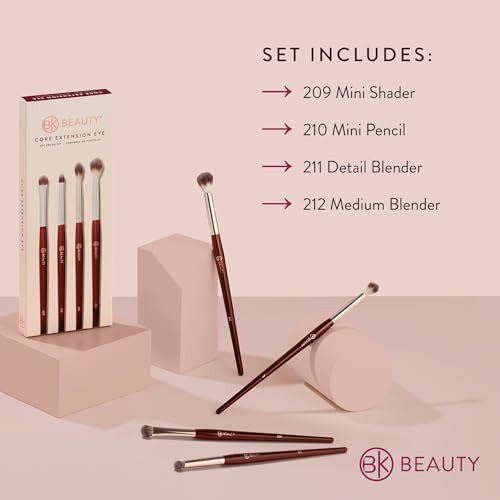 Bk Beauty Core Line Extension Eye Set Professional Eyeshadow Brush Set For Precise 4Pc