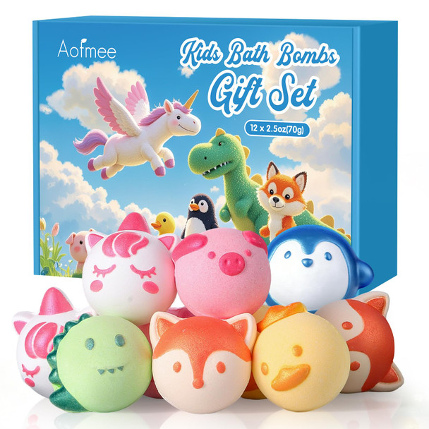 Aofmee Bath Bombs For Kids Kids Bath Bombs With Essential Oil 6 12 Pcs