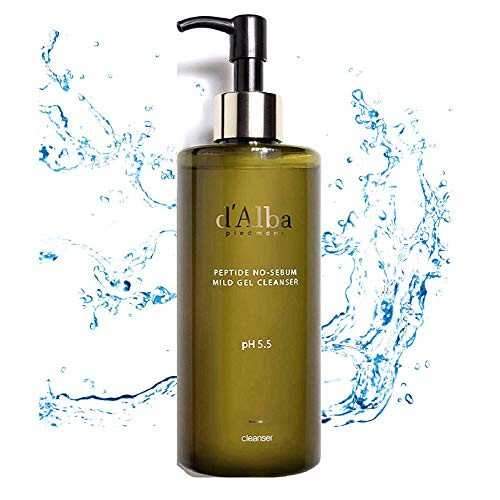 DAlba Piedmont Peptide NoSebum Mild Gel Cleanser Korean Face Wash Ph Balancing For