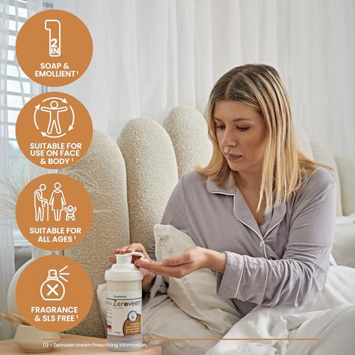 Zeroderma Zeroveen Emollient 2In1 Moisturising Cram And Wash With Natural Oatmeal 500G