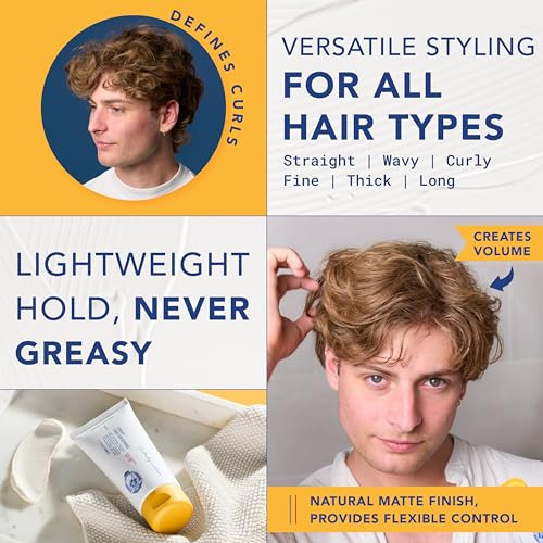 Seven Potions Hair Styling Cream Natural Curl Cream For Wavy Hair With No 3.4Fl Oz