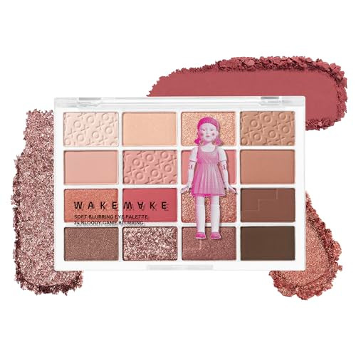Wakemake X Netflix Squid Game Soft Blurring Eye Palette 24 Bloody Game