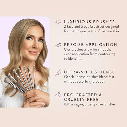 Bk Beauty Brushes Angie Hot and Flashy Brush Set Viral UnderEye Concealer Eye 7Pc