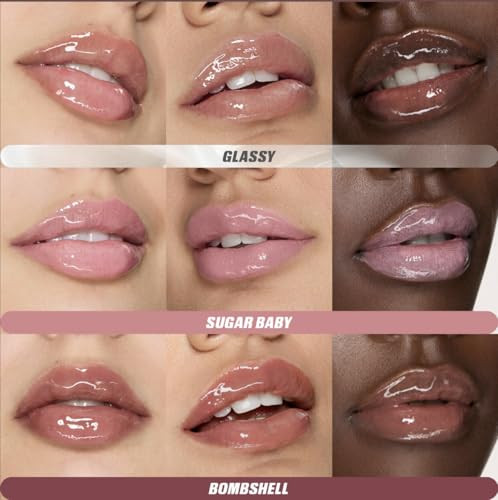 Huda Glossiest Gloss Mini Kit Faux Filler Extra Shine Lip Gloss y 0.06 Fl Oz