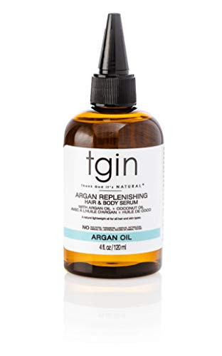 Thank God ItS Natural Tgin Argan Replenishing Hair Serum Dry Hair Moisturizing Breakage Control Paraben 4 Oz