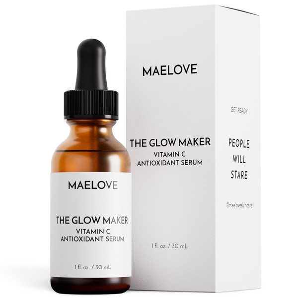 Maelove Glow Maker Vitamin C Serum With Vitamin E Ferulic Acid and 1.0 Fl Oz