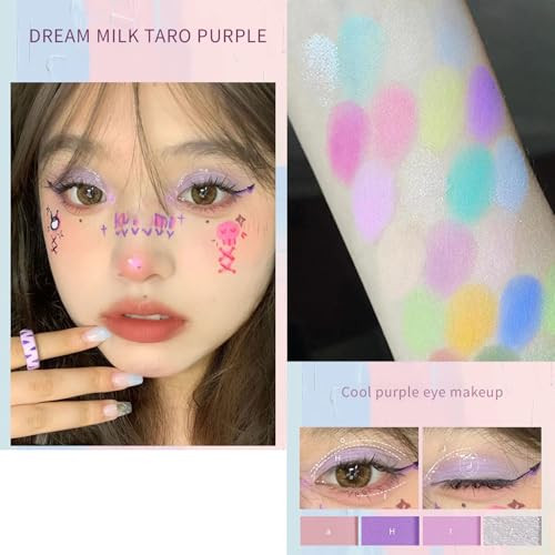 Grospe Color Rainbow Eyeshadow Palette Matte and Shimmer Makeup Palette Highly Pigmented Rainbow Eyeshadow Palette M