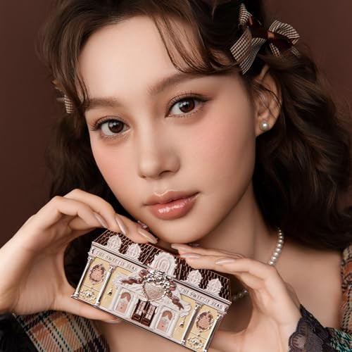 Flower Knows The Sweetie Bear Collection 6Color Makeup Palette 01 Buttery Croissant+Eyeshadow Brush Makeup Palette