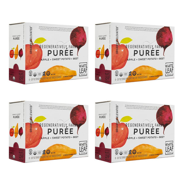 White Leaf Provisions Baby Food Pouches Toddler Snack Mango + Carrot + Banana + 24 Pack