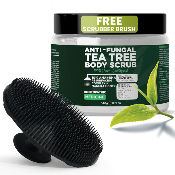 Terramed Just Think Comfort Antifungal With Tea Tree Oil Exfoliating Body Wash For 12 Fl Oz