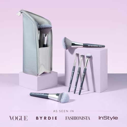 Bk Beauty Brushes Angie Hot and Flashy Travel Brush Set With Pouch Foundation