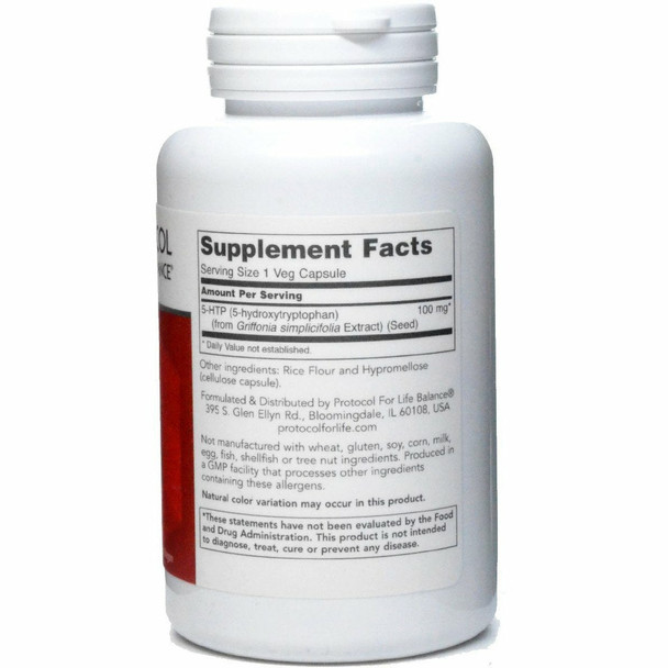 5-HTP 100 mg 90 vcaps by Protocol For Life Balance