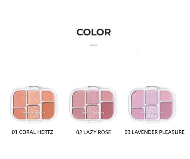 Wakemake Soft Sheer Multi Palette 02 Lasy Rose By Wakemake For Women 0.22 Oz
