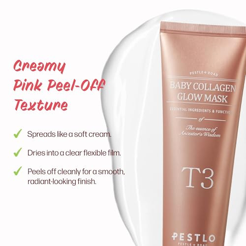 Pestlo Pestle + Road Baby Collagen Glow Mask Korean Peel Off Facial Mask Infused With 2.36 Fl.Oz