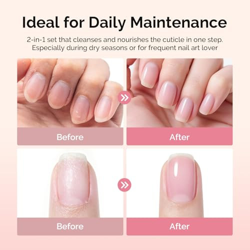 Melodysusie Cuticle Remover Kit Cuticle Remover Cream Cuticle OilCuticle Nipper Trimmer Pusher 15Ml 60G
