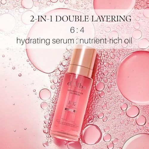 DAlba Piedmont Professional Reparing Hair Oil Serum Silky And Glossy Hair Lightweight and 2.54 Fl Oz