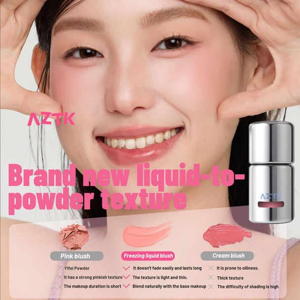 Aztk Liquid Blush Jelly Color Liquids Blushes With Head Matte Nude Liquids Blushes With