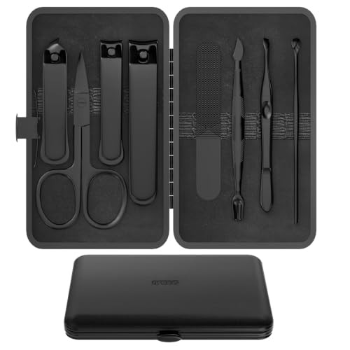Ofidus Precision Men S Nail Grooming Travel Kit Stainless Steel Manicure Set 8 Pieces