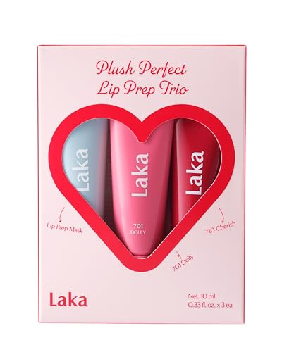 Laka Plush Perfect Lip Prep Trio /0.33 Fl.Oz3Ea Lip Sets For Lip Care Jelly Tip For Hygi 10Ml
