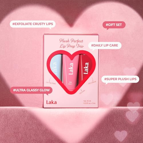 Laka Plush Perfect Lip Prep Trio /0.33 Fl.Oz3Ea Lip Sets For Lip Care Jelly Tip For Hygi 10Ml