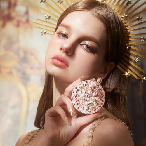 Flower Knows Little Angel Embossed Highlighter+Blush Brush Set