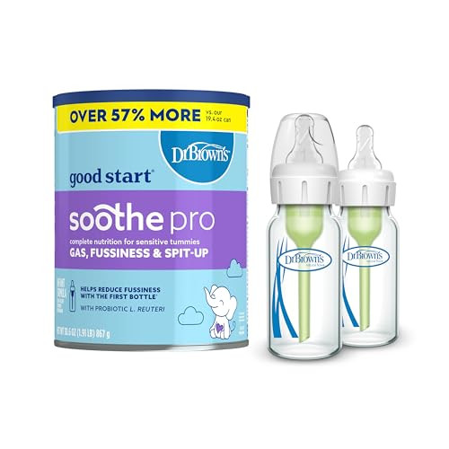 Dr. BrownS Good Start Baby Formula Powder and Natural Flow AntiColic Options+ Narrow 30.6 Ounce 2 Pack