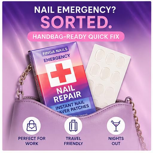 Finga-Nails Nail Repair Patches Clear SelfAdhesive Broken Nail Patches For Broken Fingernails