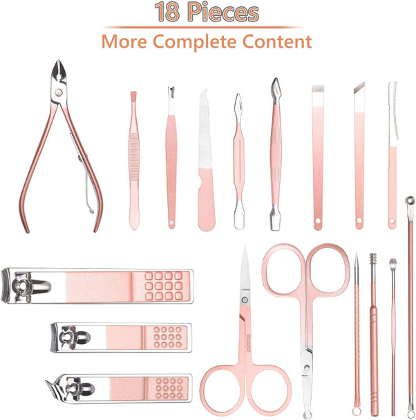 Uraqt Nail Clippers For Men Women 18 In 1 Stainless Steel Nail