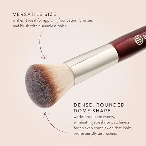 Bk Beauty 106 Round Foundation Brush Dense Dome Shape For Liquid and Cream