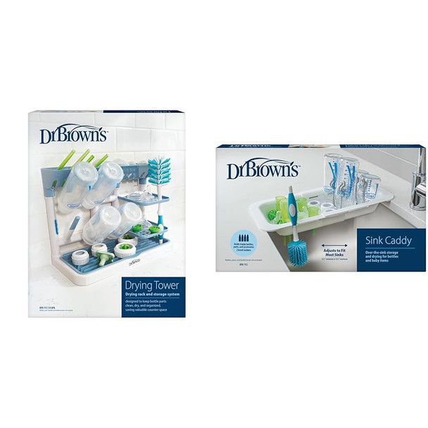 Dr. BrownS Drying Tower StandUp Drying Rack Countertop Baby Bottle Drying With Organized