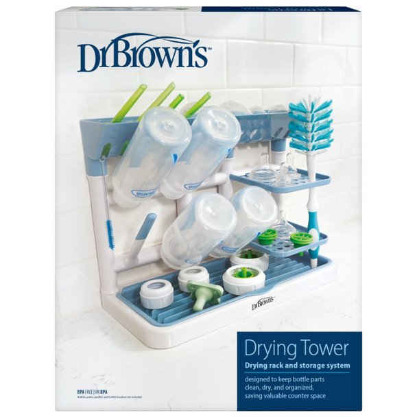 Dr. BrownS Drying Tower StandUp Drying Rack Countertop Baby Bottle Drying With Organized