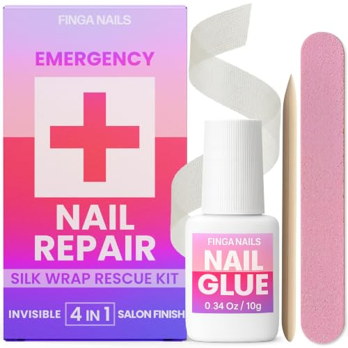 Finga-Nails Nail Repair Kit Fix Broken Or Damaged Nails With Silk Wrap