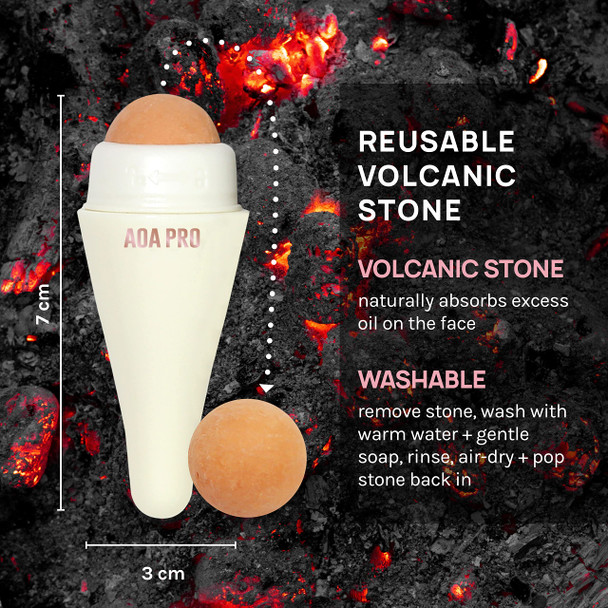 Aoa Studio Face Roller For OilAbsorbing Volcanic Face Roller Reusable Facial Skincare Tool