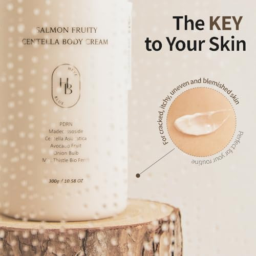 Heveblue Salmon Fruity Centella Body Wash and Body Cream Duo Complete