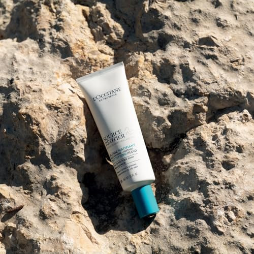 LOccitane Source Reotier Mattifying Fluid: With Hyaluronic Acid and Niacinamide Velvety Matte 1.6 Fl. Oz