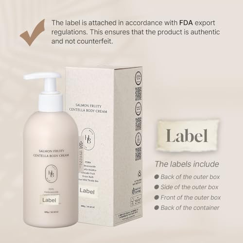 Heveblue Salmon Fruity Centella Body Cream Sensitive Skin Itchy Skin Korean Skincare