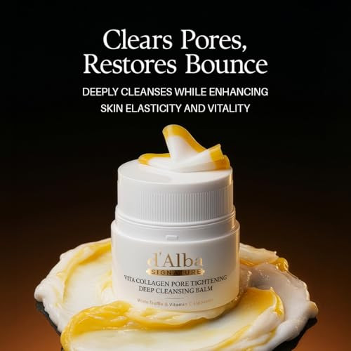 DAlba Piedmont Signature Vita Collagen Deep Cleansing Balm AllInOne Makeup Remover With Vitamin 1.69 Fl Oz