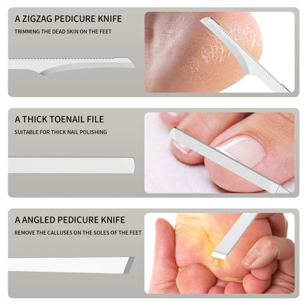 Zizzon Ingrown Toenail File And Lifters Set Stainless Steel Ingrown Toenail Removal 7 Pcs