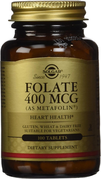Solgar Folate 666 MCG DFE (Metafolin 400 MCG) - 100 Tabs